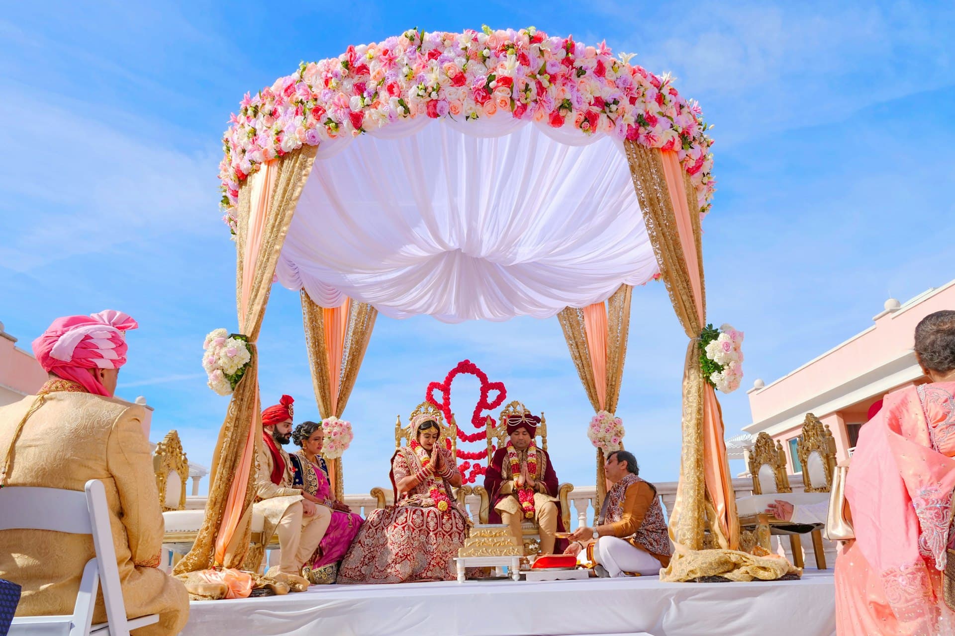 Traditional Indian wedding rituals and celebration moments
