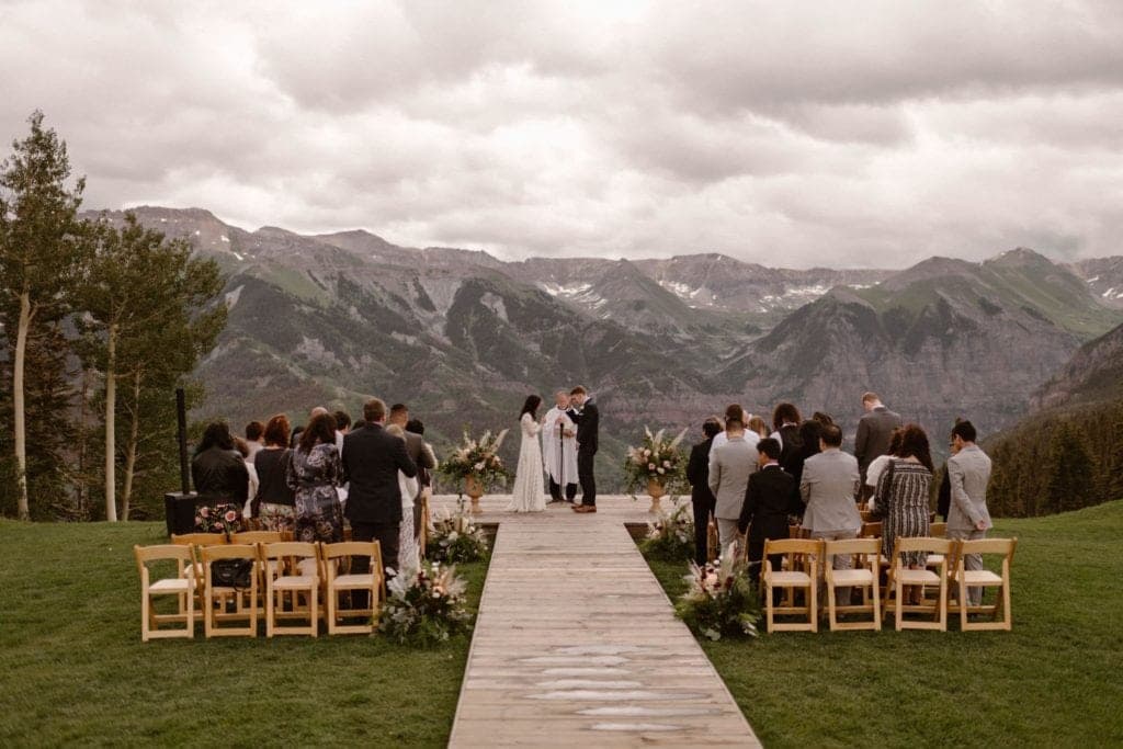 Intimate wedding ceremony