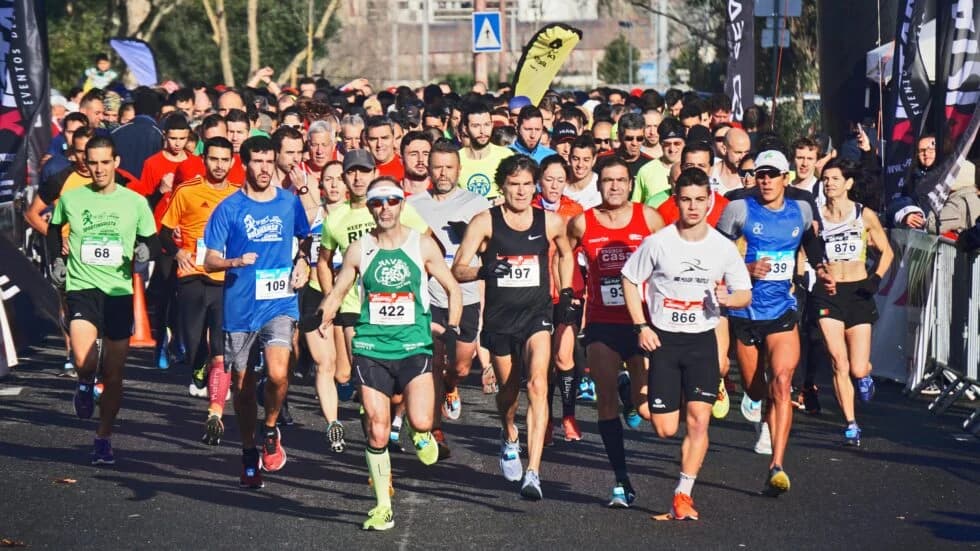 Marathon finish line